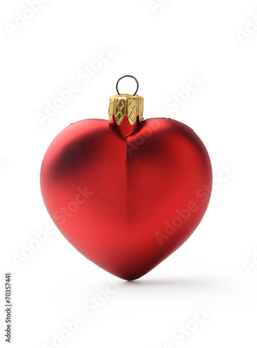Christmas heart shaped red ball © bogdandimages