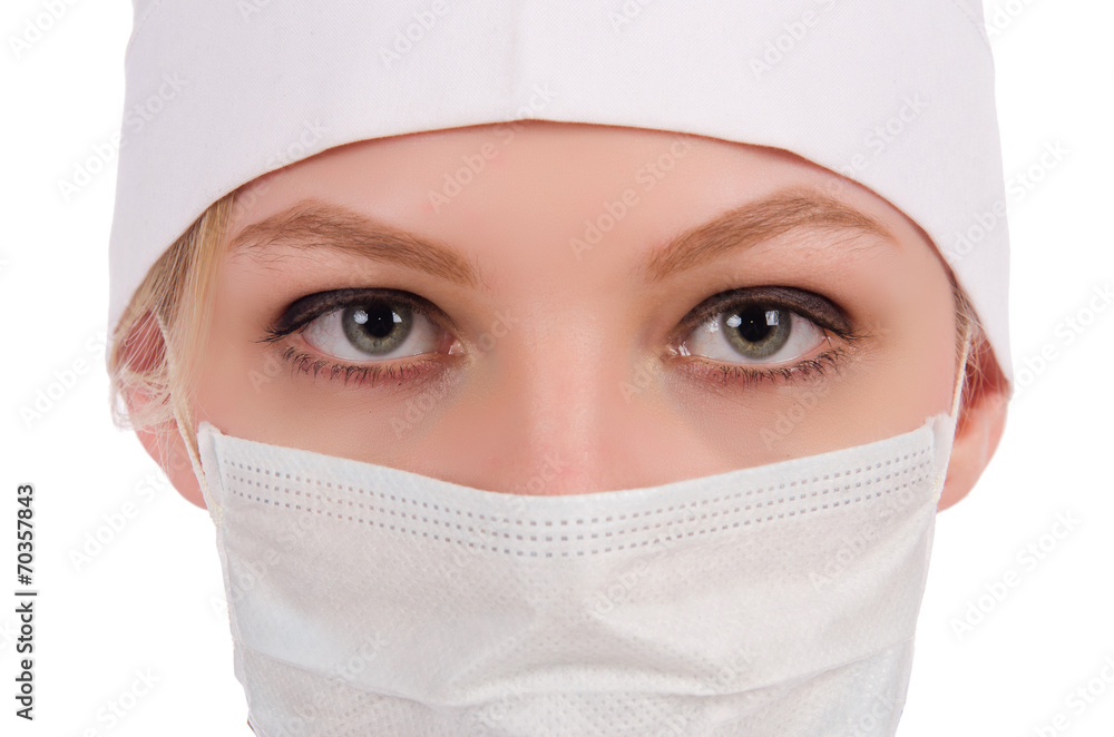Woman doctor isolated on the white Woman doctor isolated on the white