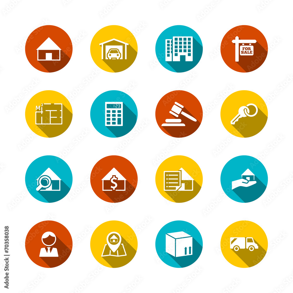 Real Estate Flat Icons Real Estate Flat Icons