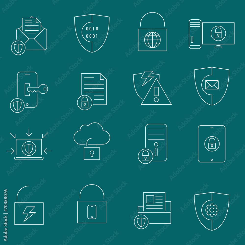 Data Protection Security Icons Data Protection Security Icons