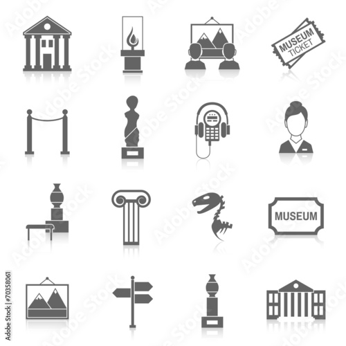 Museum icons black