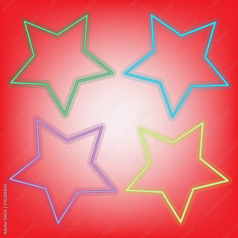abstract bokeh colorful star on red background abstract bokeh colorful star on red background