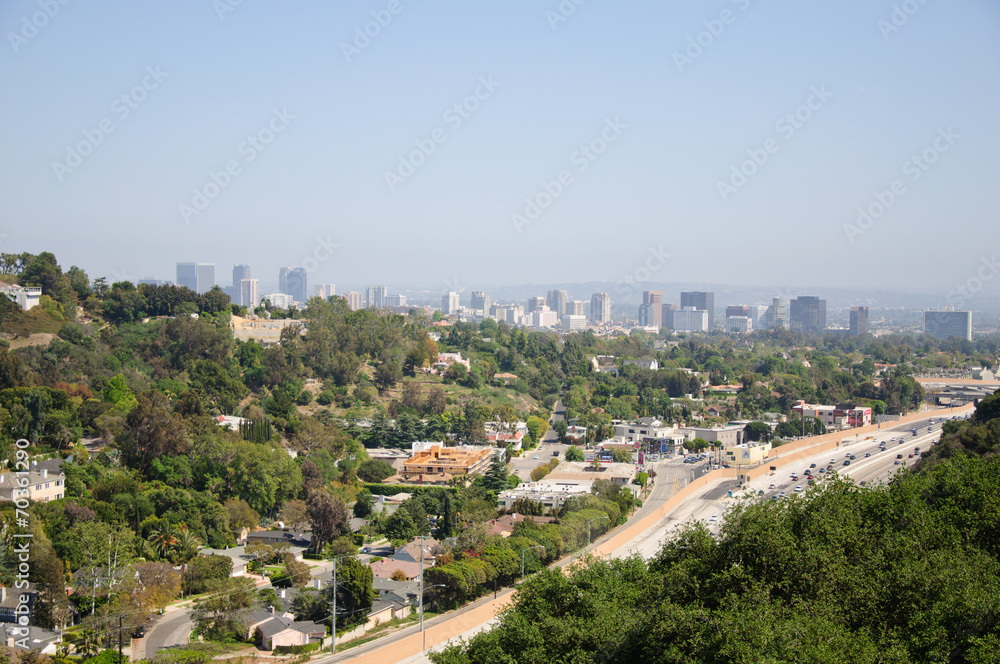 Beautiful view of Los Angeles city
