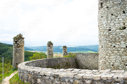 Castle pillars and walls
