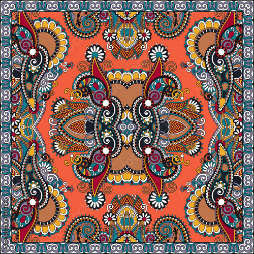 Traditional ornamental floral paisley bandanna