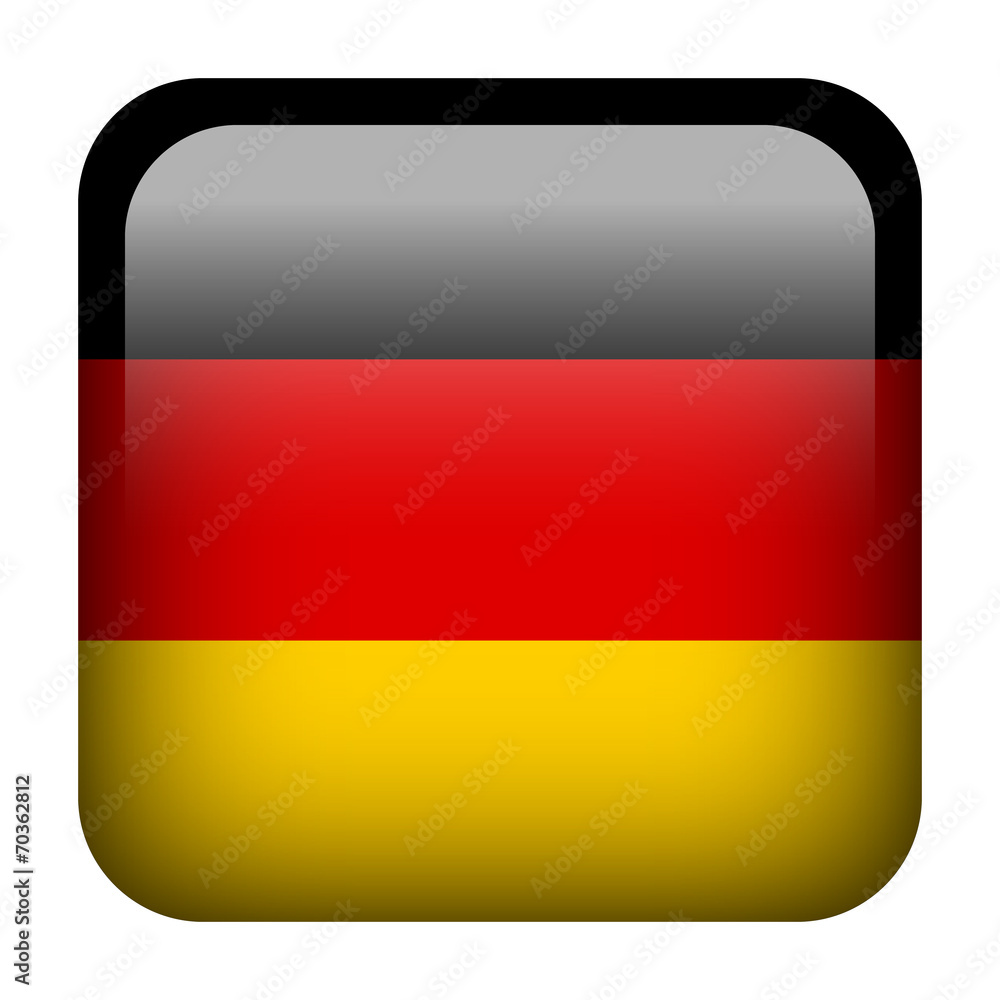 Fototapeta premium Germany square flag button