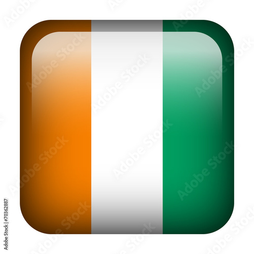 Free Download Ivory Coast square flag button - GFXLoad