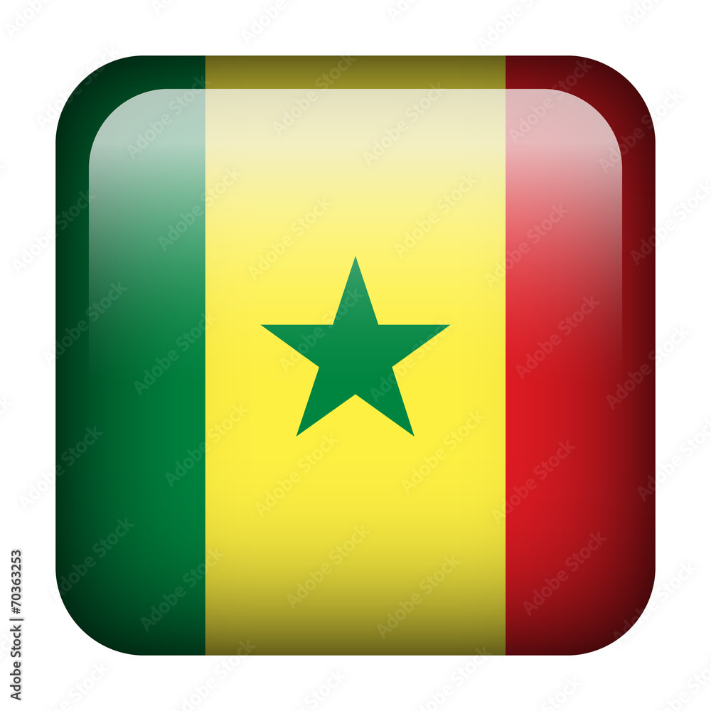 Senegal square flag button Senegal square flag button