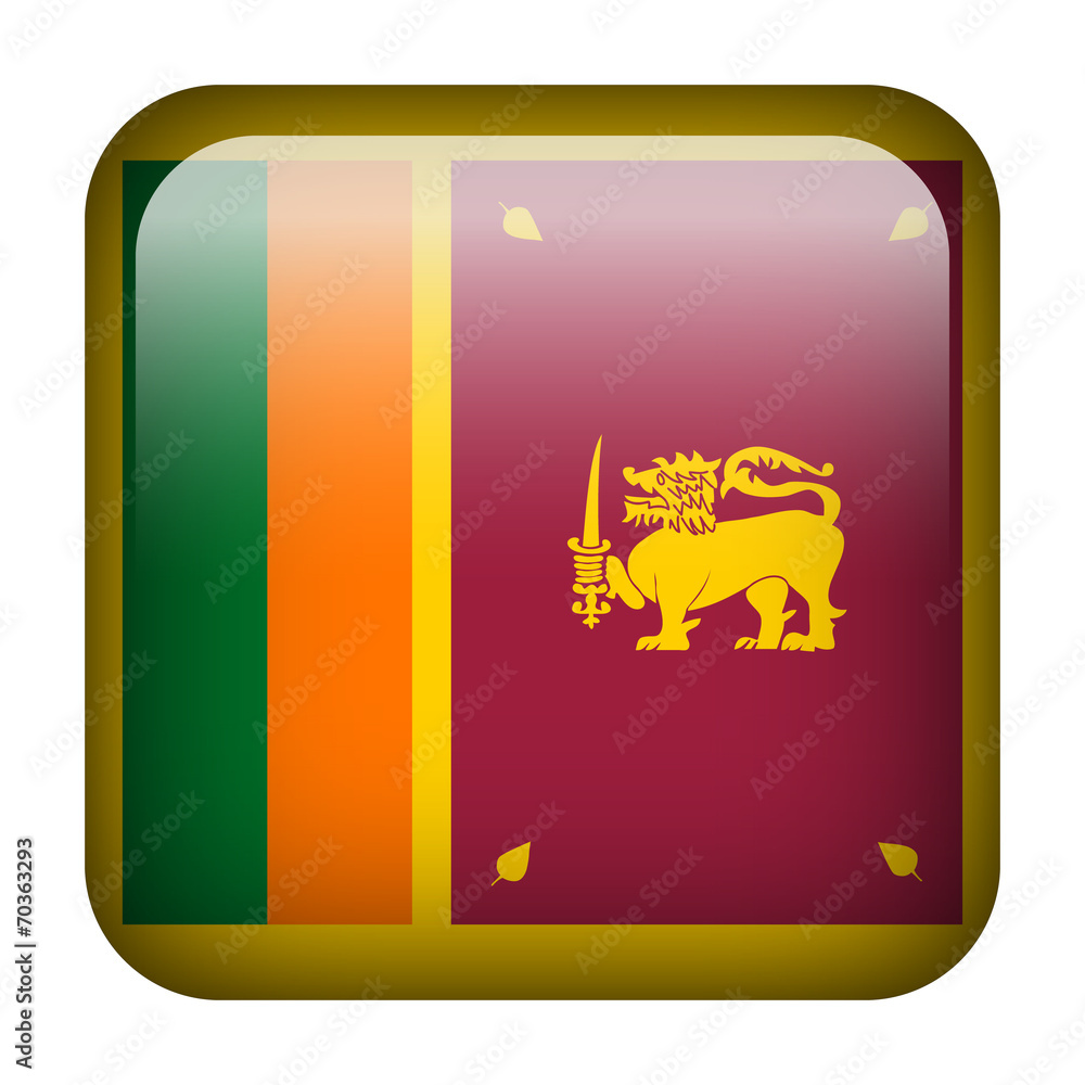 Fototapeta premium Sri Lanka square flag button