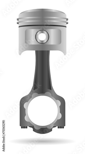 ilustration of silver piston for car or bike