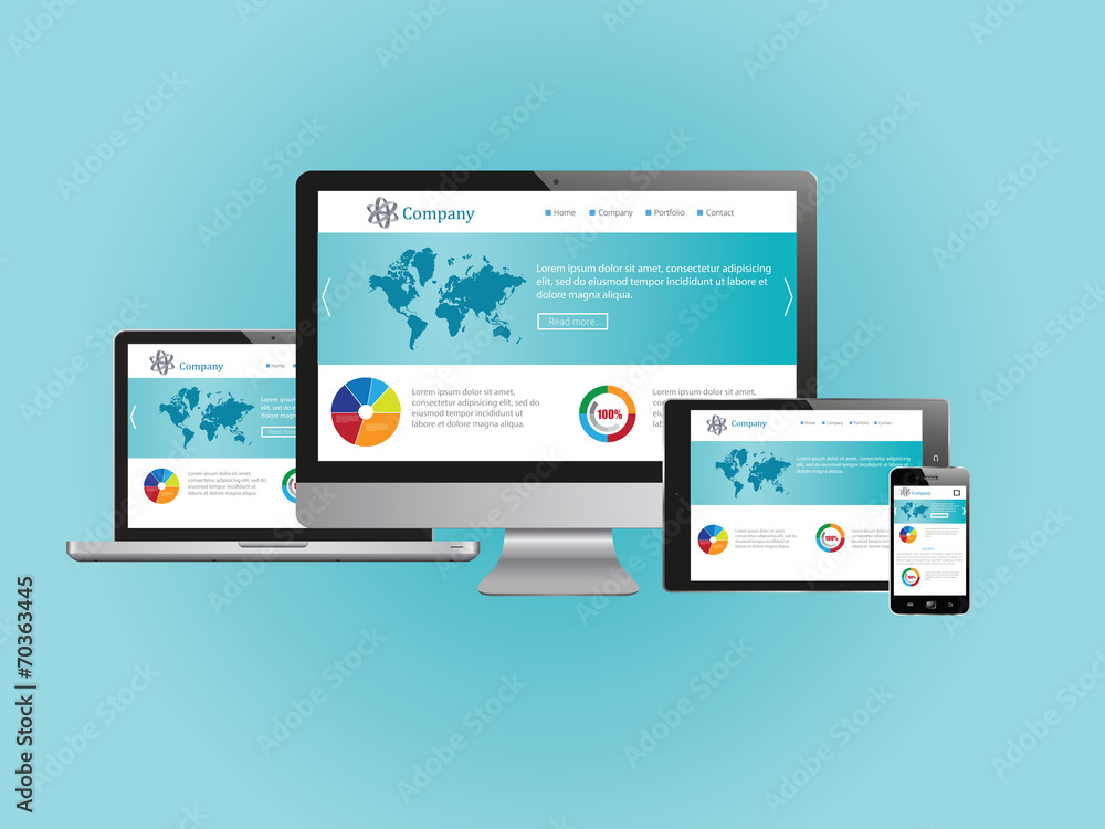 Responsive design illustration Responsive design illustration