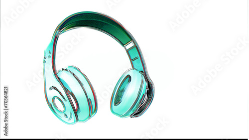 headphone on isolated background