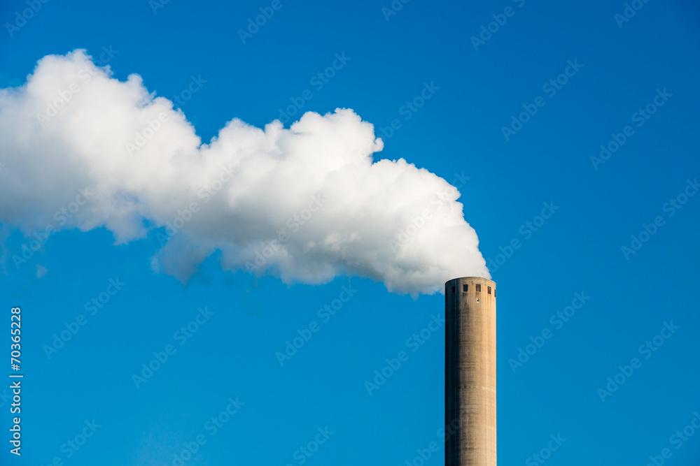 White smoke from a chimney