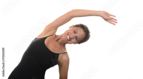 Woman stretching