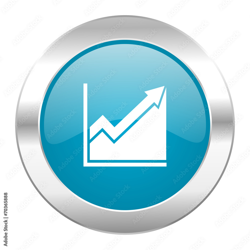 histogram internet blue icon histogram internet blue icon