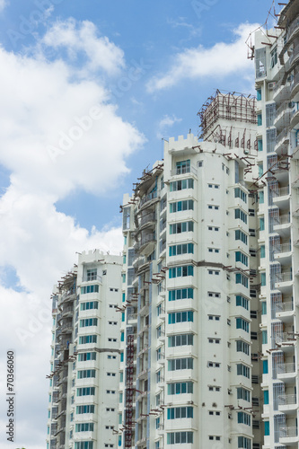 real estate condominium business building blue sky
