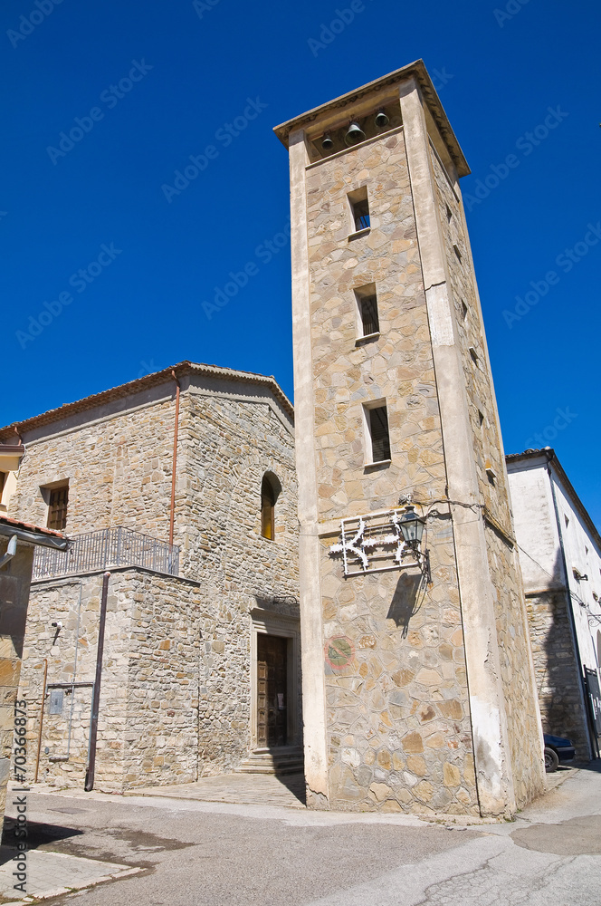 Church of St. Antonio. Guardia Perticara. Basilicata. Italy.
