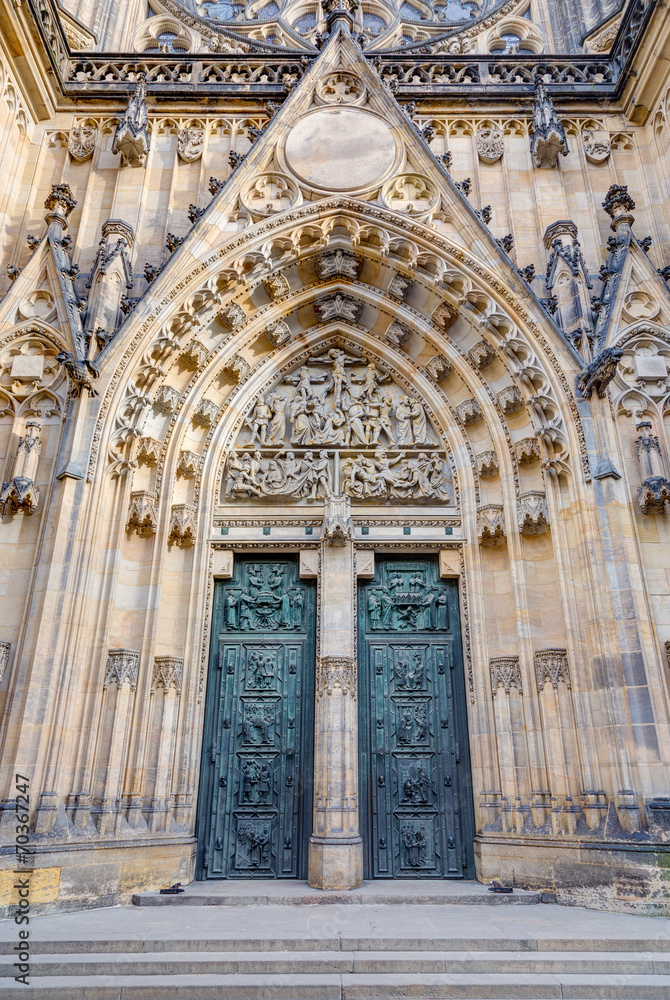 Saint Vitus Cathedral gate, Prague, Czech Republic