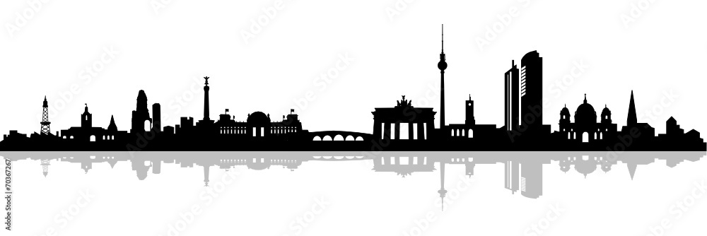 Obraz premium Skyline Berlin Schatten
