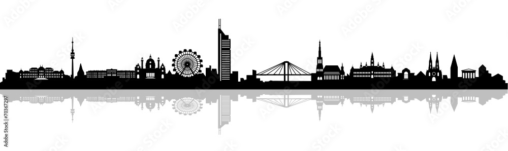 Fototapeta premium Skyline Wien Schatten