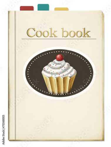 Plakat painted cookbook with bookmarks