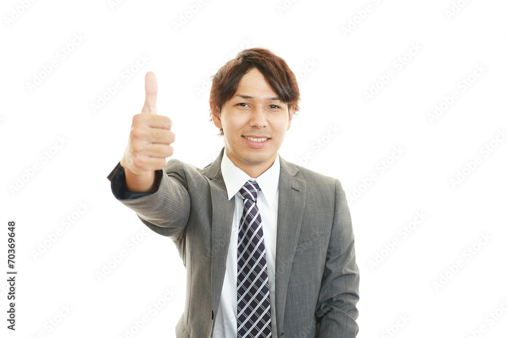 笑顔のビジネスマン 笑顔のビジネスマン
