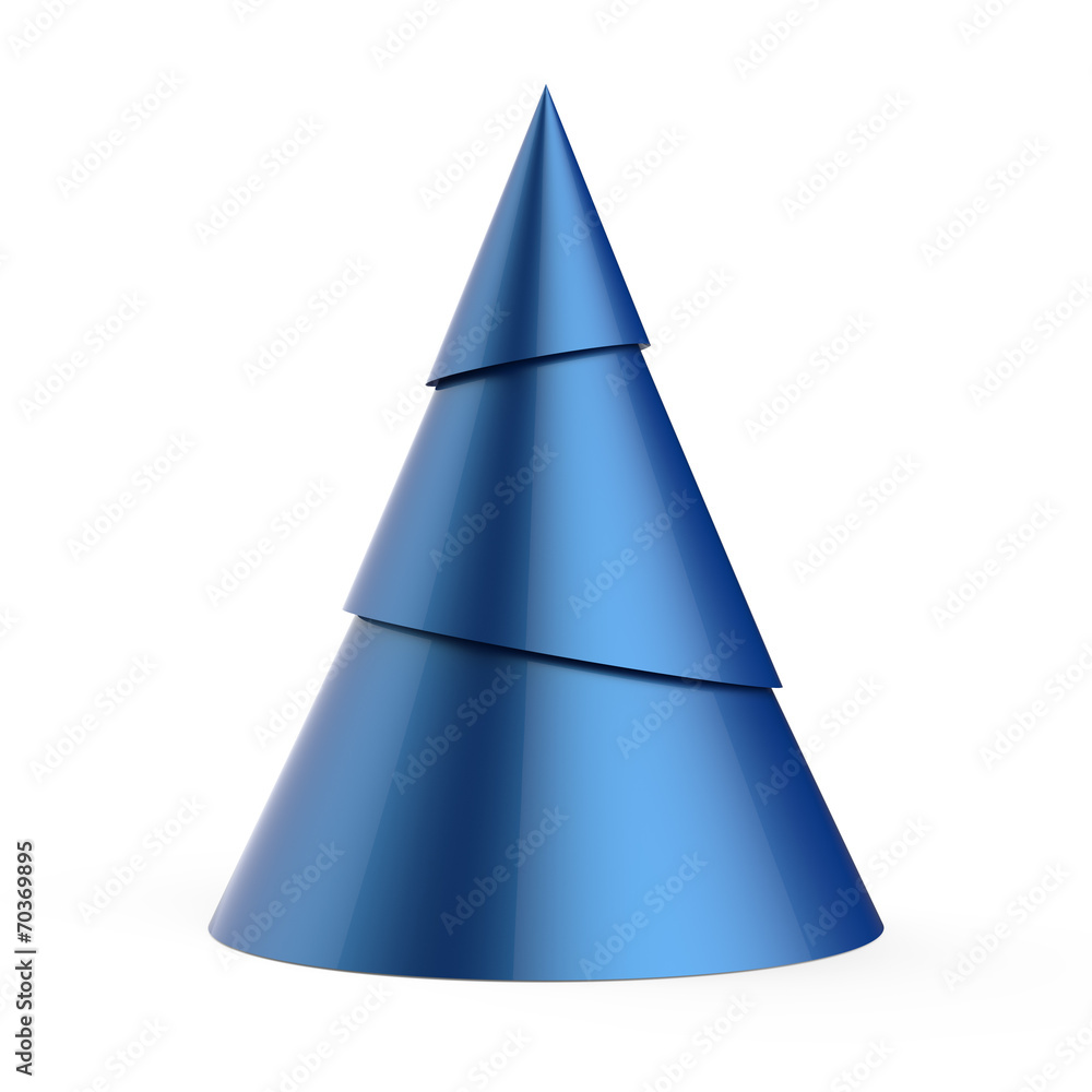 Blue stylized Christmas tree isolated on white background Blue stylized Christmas tree isolated on white background
