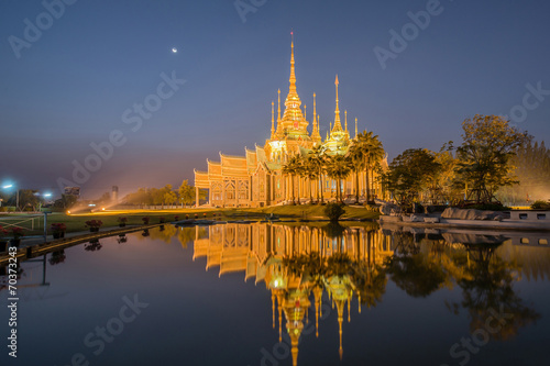Beautiful temple with reflection in Thailand