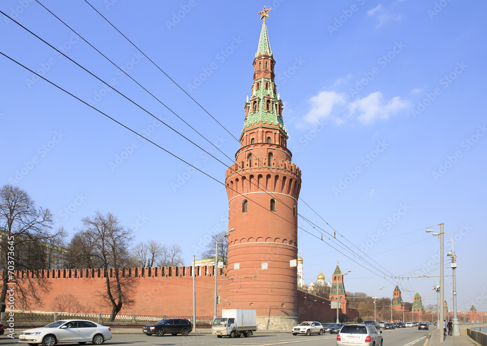 Fototapeta premium Tower of the Moscow Kremlin in Moscow.