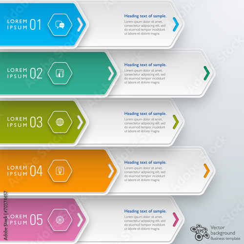 Infographics Vector Background 5-Step Process