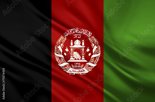 The National Flag of the Afghanistan