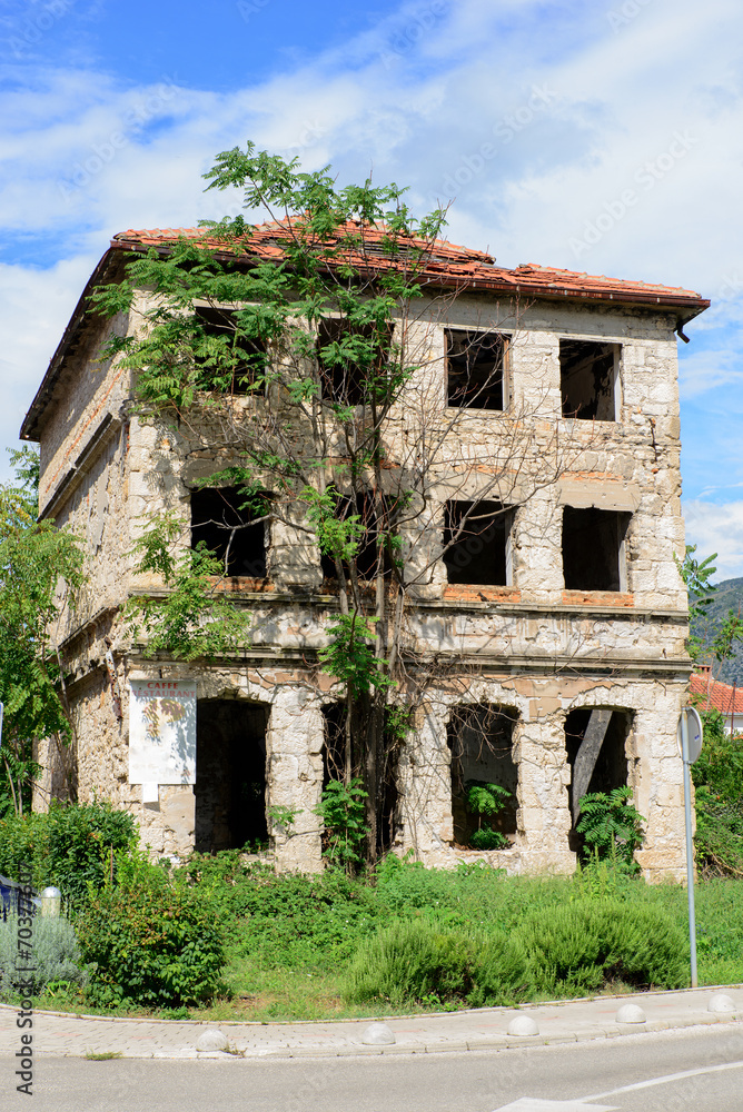 ruins of Mostar town