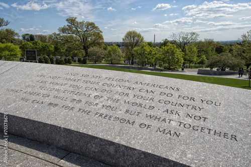 Photography JFK Speech inscription at Arlington Cemetery