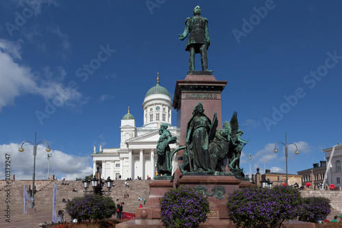 Finland. Helsinki. Senate Square. Monument to Alexander II