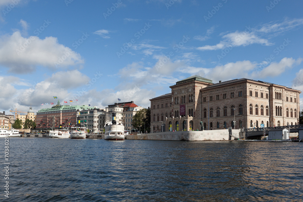 Вид на Стокгольм с воды. Швеция.