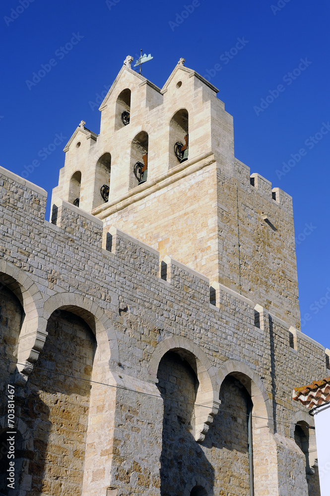 Steeple of the church of Saintes-Maries-de-la-Mer
