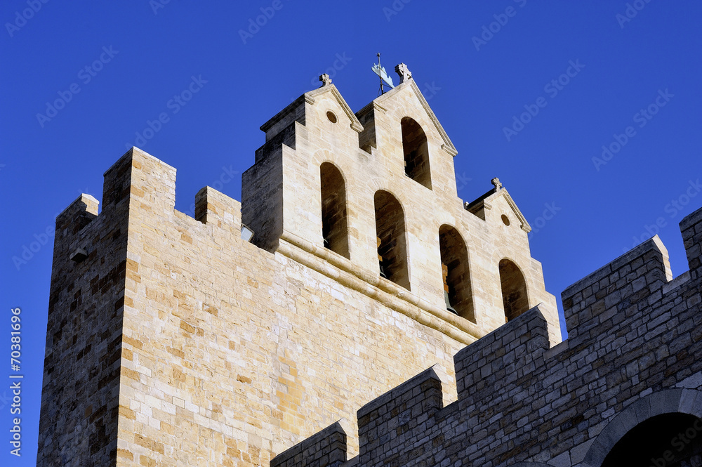 Steeple of the church of Saintes-Maries-de-la-Mer