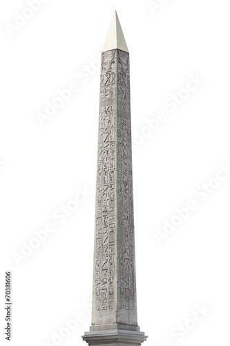 Obraz na płótnie Obelisk isolated on white clipping path included