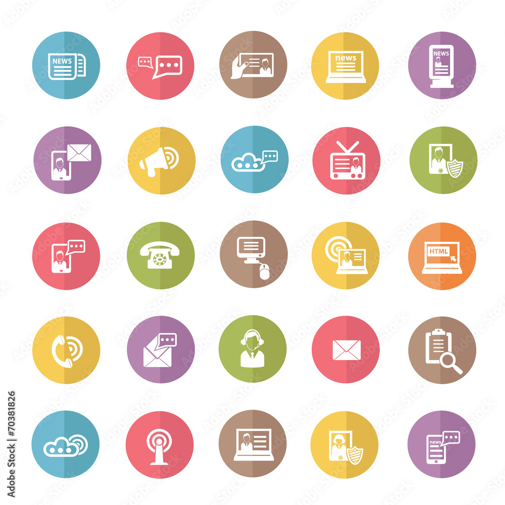 Media and advertise for business icons Media and advertise for business icons