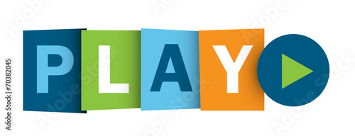 "PLAY" button (watch video media player phone social)
