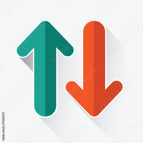Arrows up and down ,vector
