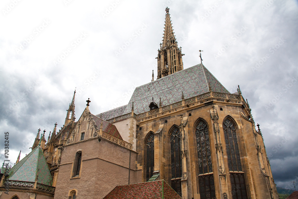 Fototapeta premium La collégiale st Thiébaut de Thann, Alsace, Haut Rhin