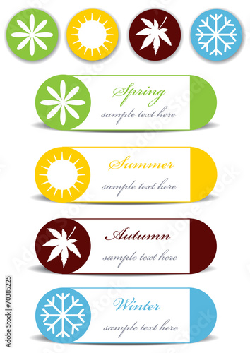 set of four seasons symbols