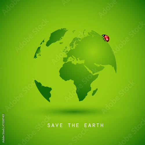 save the earth grün