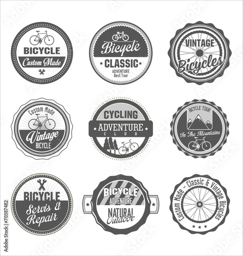 Bicycle retro badge collection