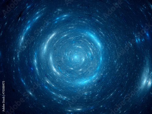 Center of blue spiral galaxy