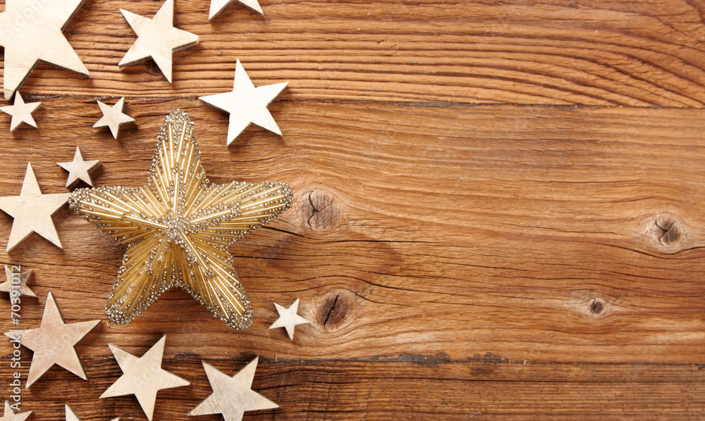 Christmas decoration over wooden background Christmas decoration over wooden background