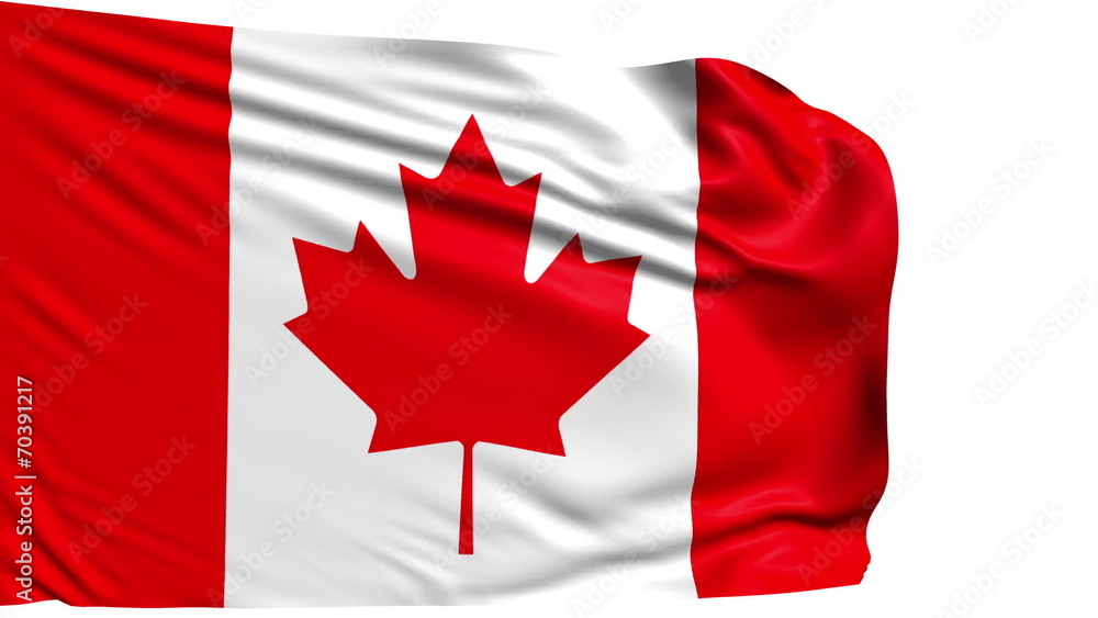 flag of Canada with fabric structure; looping flag of Canada with fabric structure; looping