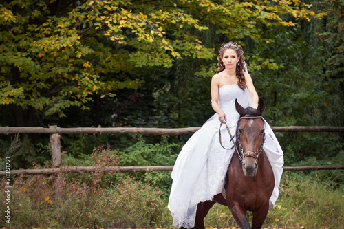 bride on horse