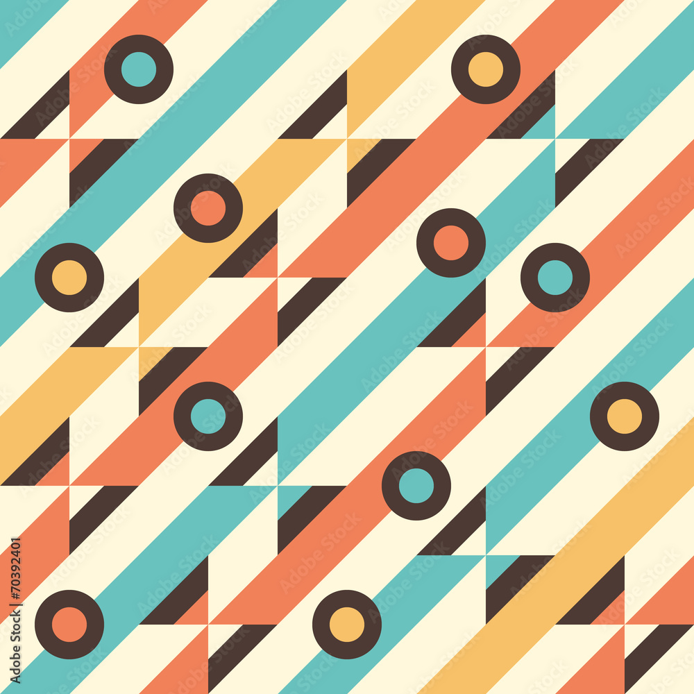 Seamless pattern with multicolored stripes and circles. Seamless pattern with multicolored stripes and circles.